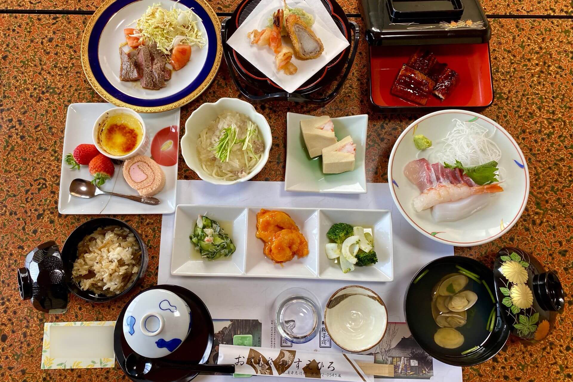 松浦旅館すえひろ旅館の宴会料理の写真